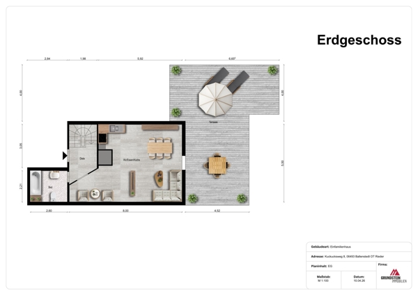 1017_Grundriss Erdgeschoss Ferienhaus Rieder