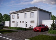 Vorderansicht Moderne Doppelhaush�lfte in begehrter Wohnlage