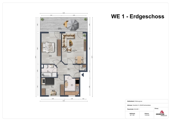999_Grundriss Erdgeschosswohnung Aschersleben