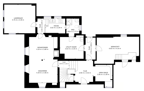 Erdgeschoss Einfamilienhaus Meisdorf