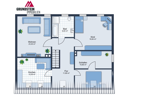 Dachgeschoss Zweifamilienhaus L�derburg