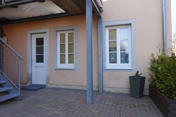 R�ckseite Erdgeschosswohnung Ballenstedt