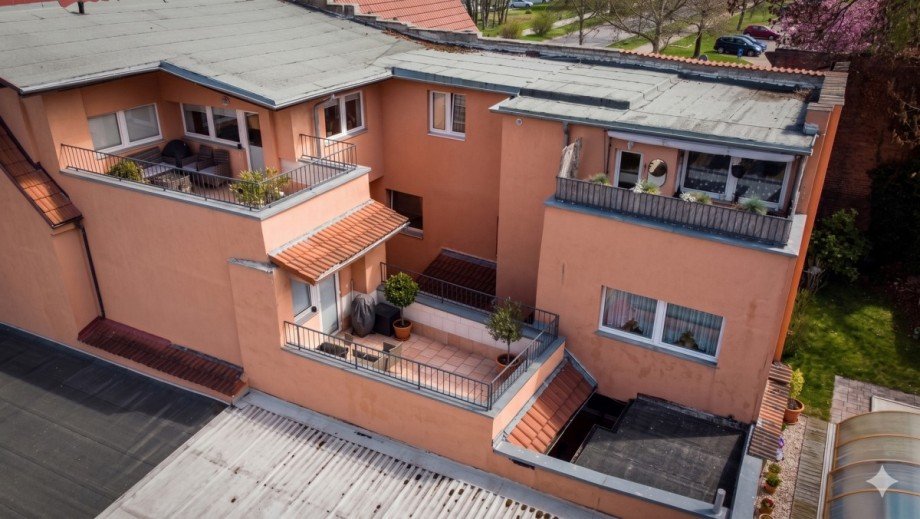 R�ckansicht Mehrfamilienhaus Aschersleben