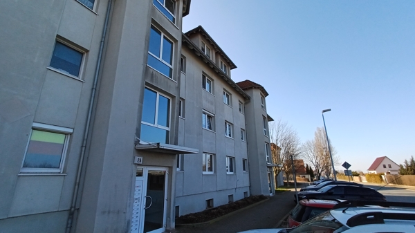 Stra�enansicht Etagenwohnung Aschersleben