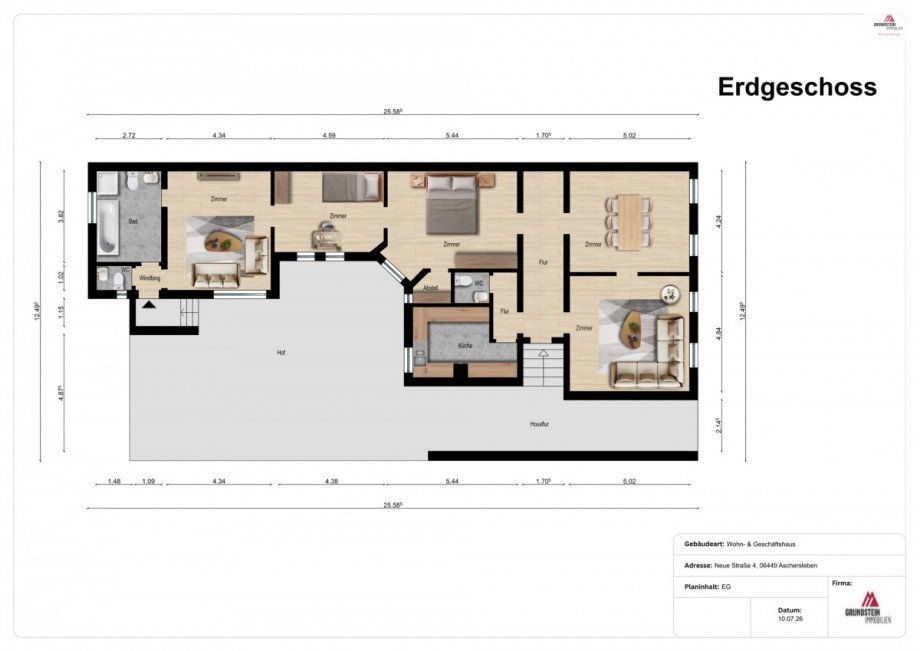 Grundriss Erdgeschoss Haus Aschersleben