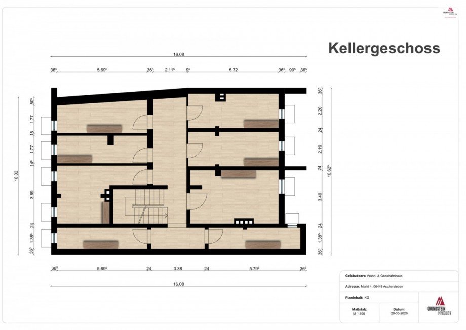 Kellergeschoss Grundriss Haus Aschersleben