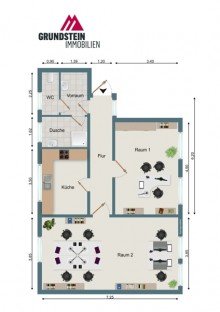 Grundriss Gewerbehof mit vielen Entwicklungsm�glichkeiten in zentraler Lage mit Parkpl�tzen